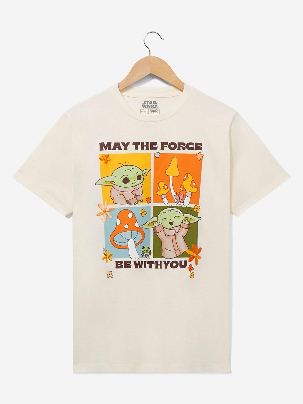 Women’s Small Mushroom Grogu Boxlunch exclusive Cream Star Wars Tee